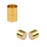 Metal magnetic clasp for Ø 6mm round cord Gold